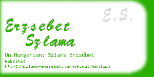 erzsebet szlama business card